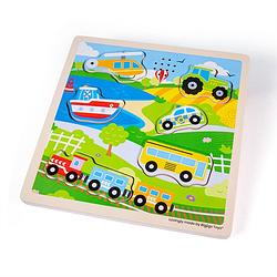 Foto van Bigjigs sound puzzle - transport