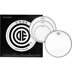 Foto van Code drum heads tpdnaclrf dna fusion pack 10-12-14 inch clear tomvellen + 14 inch coated snaredrumvel