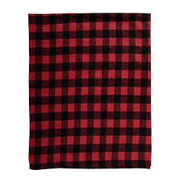 Foto van Clayre & eef plaid 130x170 cm rood zwart polyester ruiten deken rood deken