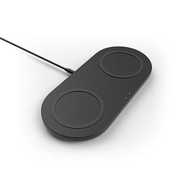 Foto van Belkin 2x 10w dual wireless charging pad oplader zwart