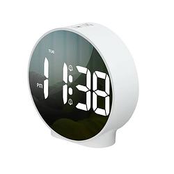 Foto van Digitale wekker - twee alarmen - dimbaar - usb & aaa batterij - voor volwassenen & kinderen - klok voor thuis in de slaa