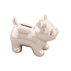 Foto van Spaarpot dkd home decor 14 x 8 x 11,4 cm kinderen hond dolomite