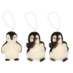 Foto van 4x kersthangers figuurtjes pinguin 9 cm - kersthangers