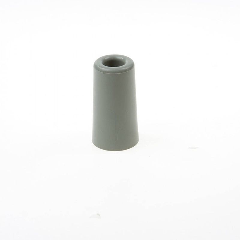 Foto van 2x deurbuffer / deurstopper grijs rubber 75 x 40 mm - deurstoppers