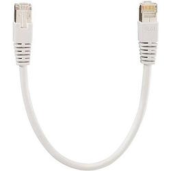 Foto van Rutenbeck 21500400 rj45 netwerkkabel, patchkabel cat 6a s/ftp 10.00 m grijs vlambestendig 1 stuk(s)