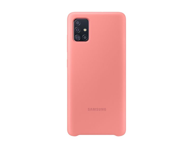 Foto van Samsung silicone cover galaxy a51 telefoonhoesje roze