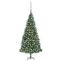 Foto van Vidaxl kunstkerstboom met led's en kerstballen 300 cm groen