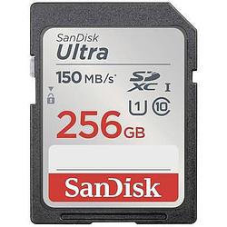 Foto van Sandisk sdxc ultra 256gb (class 10/uhs-i/150mb/s) sdxc-kaart 256 gb uhs-class 1 waterdicht, schokbestendig