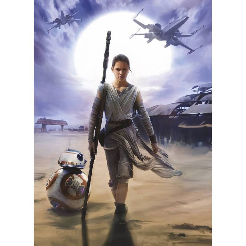 Foto van Komar star wars rey fotobehang 184x254cm 4-delen