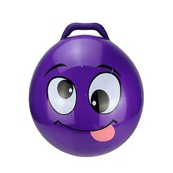 Foto van Skippybal smiley voor kinderen paars 55 cm - skippyballen