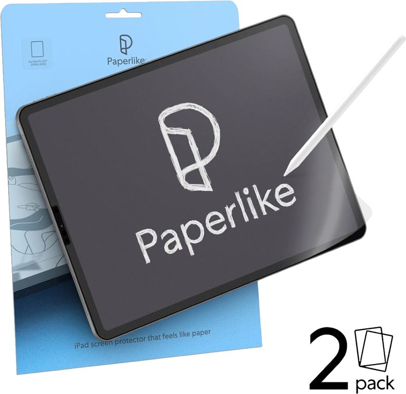 Foto van Paperlike apple ipad (2018/2017) screenprotector kunststof duo pack