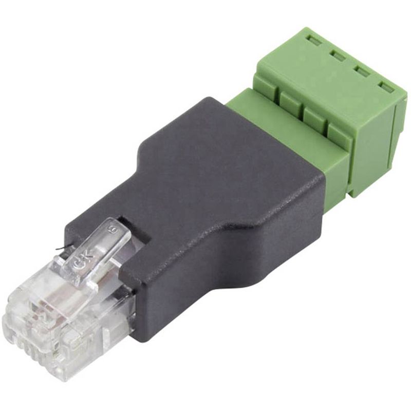 Foto van Tru components fl-29 rj 11 terminal adapter fl-29 stekker, recht aantal polen 6p4c 1 stuk(s)