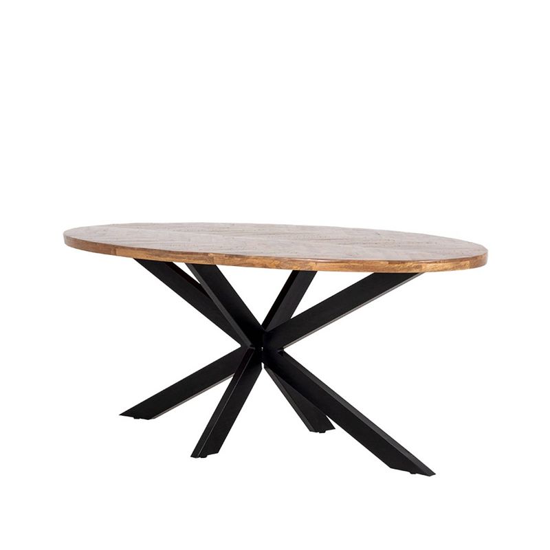 Foto van Giga meubel eettafel ovaal - visgraat - 240cm - tafel max