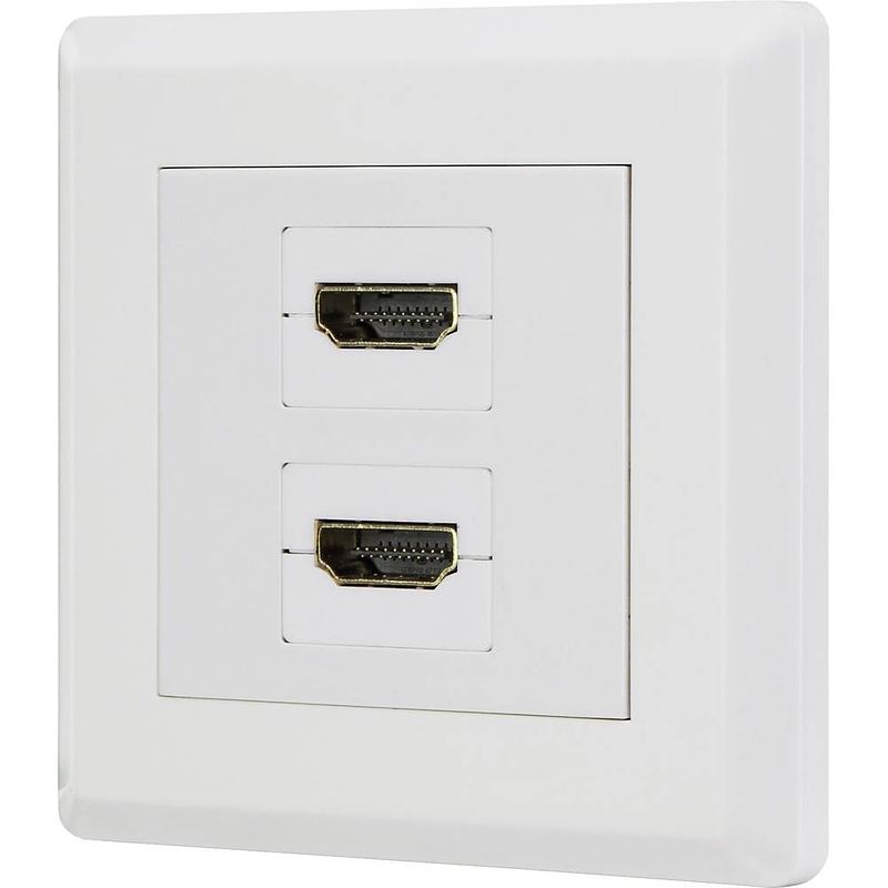 Foto van Renkforce rf-4724258 hdmi adapter [2x hdmi-bus - 2x hdmi-bus] wit vergulde steekcontacten