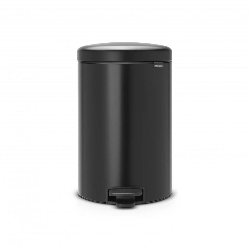 Foto van Brabantia newicon pedaalemmer 20 liter met kunststof binnenemmer - matt black