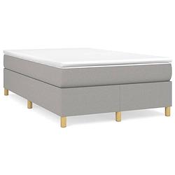 Foto van The living store boxspringframe - bedframe lichtgrijs - 203x120x35 cm - duurzaam materiaal