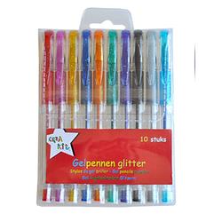 Foto van Crea-kit gelpennen glitter junior 12 cm 10 stuks