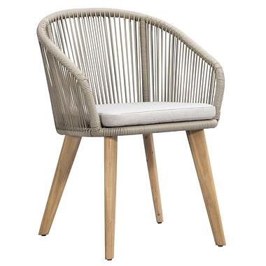 Foto van Diningstoel nant wicker/acacia taupe 86x61x60 cm - leen bakker