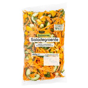 Foto van Italiaans, middenoosters of aziatisch <br />verpakking 400 gram | jumbo italiaanse saladegroente 400g aanbieding bij jumbo