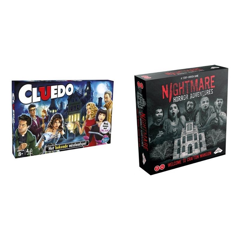 Foto van Spellenbundel - 2 stuks - cluedo & nightmare horror adventures