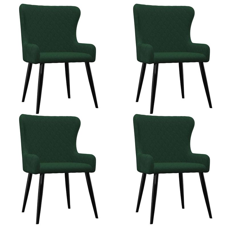 Foto van Vidaxl eetkamerstoelen 4 st fluweel groen