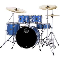 Foto van Mapex comet fusion indigo blue 5-delig drumstel met hardware & zildjian bekkens