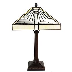 Foto van Haes deco - tiffany tafellamp 31x31x48 cm fitting e27 / lamp max 1x60w