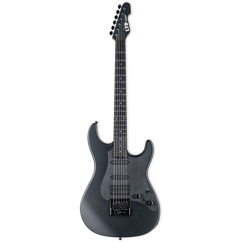 Foto van Esp ltd deluxe sn-1000 evertune charcoal metallic satin elektrische gitaar