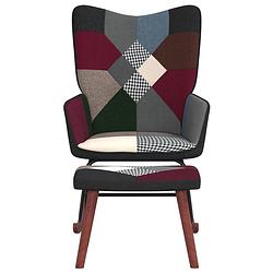 Foto van Infiori schommelstoel met voetenbank patchwork stof