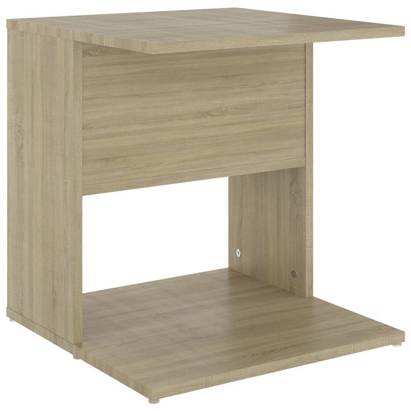 Foto van The living store salontafel trendy - woonkamer - 45x45x48 cm - sonoma eiken