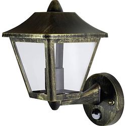 Foto van Ledvance endura® classic traditional alu l 4058075206281 buitenlamp met bewegingsmelder (wand) led e27 zwart, goud