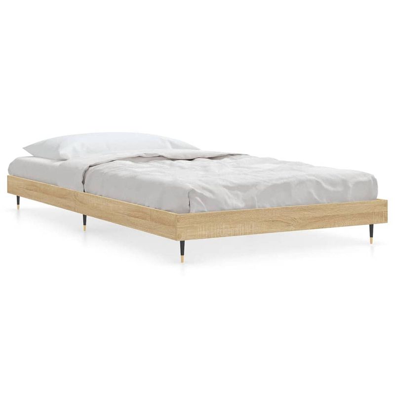 Foto van Vidaxl bedframe bewerkt hout sonoma eikenkleurig 90x190 cm