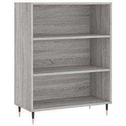 Foto van The living store boekenkast - modern - meubel - 69.5x32.5x90 cm - grijs sonoma eiken