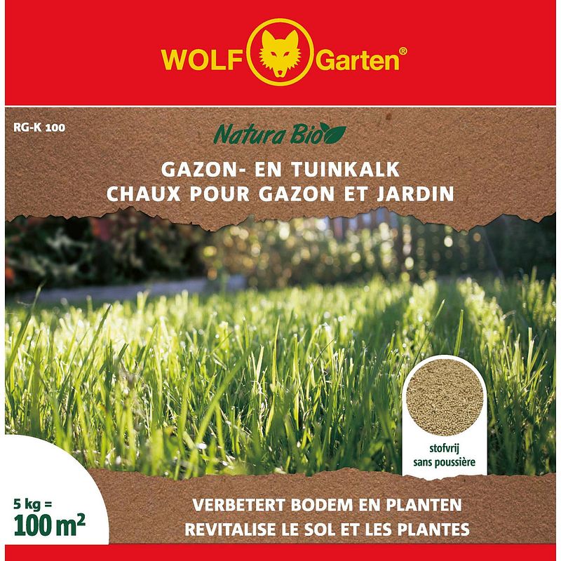 Foto van Natura bio gazon-/tuinkalk 5 kilo rg-k 100