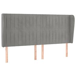 Foto van The living store hoofdbord bedombouw - 183 x 23 x 118/128 cm - lichtgrijs