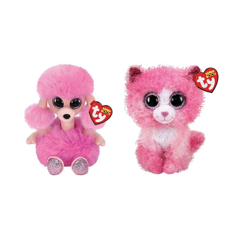 Foto van Ty - knuffel - beanie boo's - camilla poodle & reagan cat