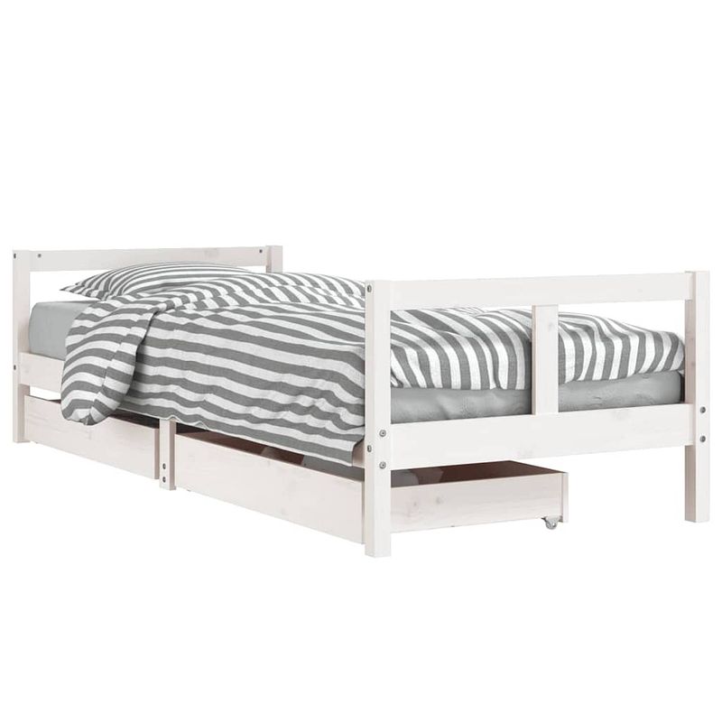 Foto van Vidaxl kinderbedframe met lades 80x200 cm massief grenenhout