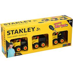 Foto van Stanley speelgoed vrachtwagens - kraanwagen - laadwagen - cementmixer - stem-speelgoed - zwart/geel