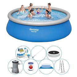 Foto van Bestway fast set rond 457x84 cm - deluxe zwembad pakket