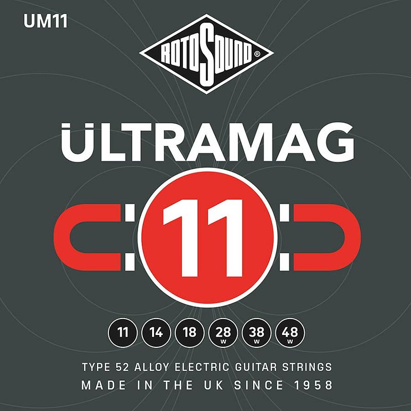 Foto van Rotosound ultramag um11 snarenset voor elektrische gitaar