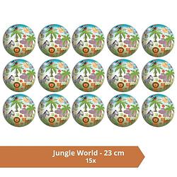 Foto van Bal - voordeelverpakking - jungle world - 23 cm - 15 stuks