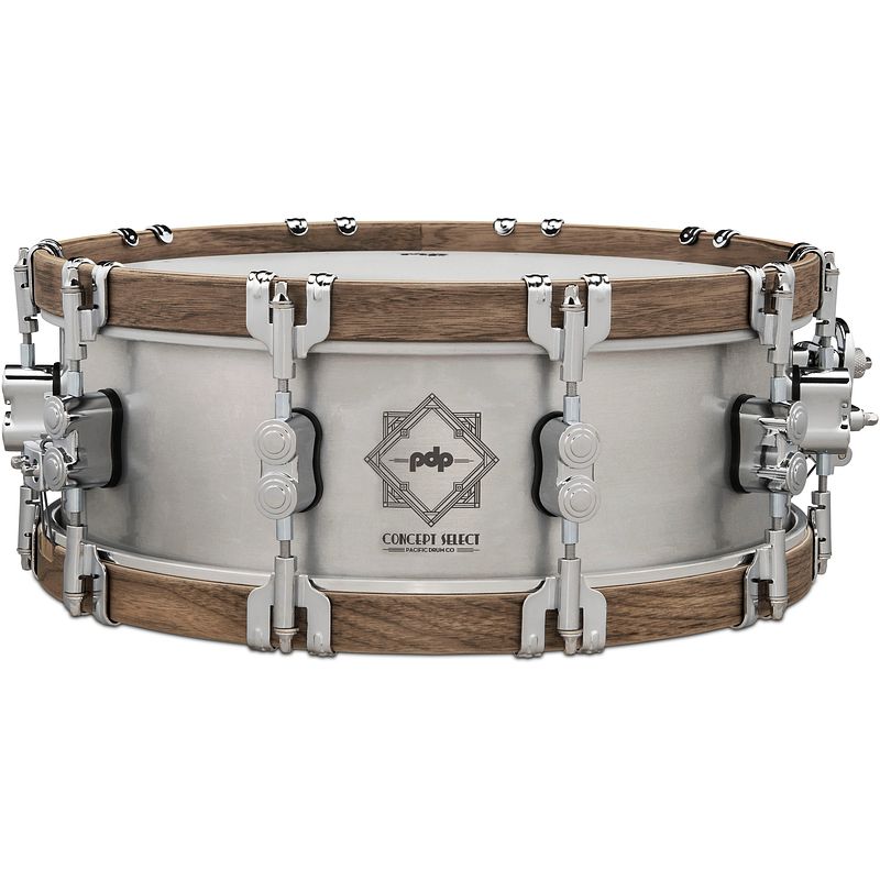 Foto van Pdp drums pdsn0514csal concept select brushed aluminum 14 x 5 inch snaredrum