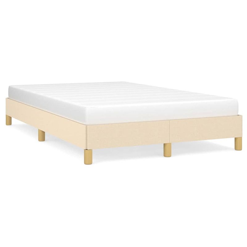 Foto van Vidaxl bedframe stof crèmekleurig 120x200 cm