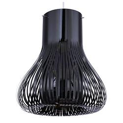 Foto van Industriële hanglamp vilalba - l:35cm - e27 - kunststof - zwart