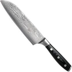 Foto van Eden classic damast santoku 18 cm keukenmes eq2030-318 japans koksmes voor snijden, scheppen en pletten, damaststaal