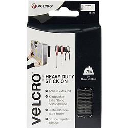 Foto van Velcro® vel-ec60239 klittenband om vast te plakken haak- en lusdeel, extra sterk (l x b) 100 mm x 50 mm zwart 2 paar