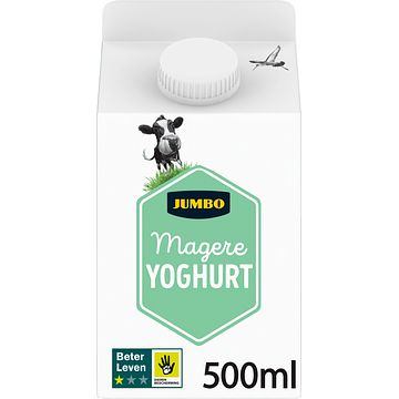 Foto van Jumbo magere yoghurt met 1 ster beter leven keurmerk 500ml