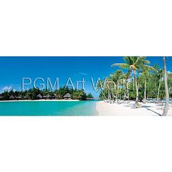 Foto van Shutterstock - beautiful beach on bora bora kunstdruk 95x33cm