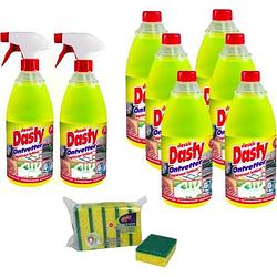 Foto van Dasty ontvetter pack: 2x spuitfles + 6x navulling + gratis set van 5x schuursponzen en 1x schoonmaakhandschoenen