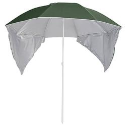 Foto van The living store strandparasol - groen - 190 x 202/218 cm (ø x h) - zonwerende coating - uv-bescherming -